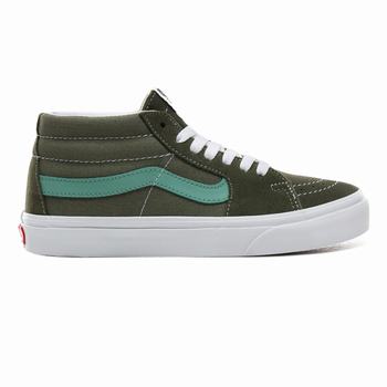 Vans Retro Sport Sk8-Mid - Naisten Korkeavartiset tennarit - Syvä Vihreä